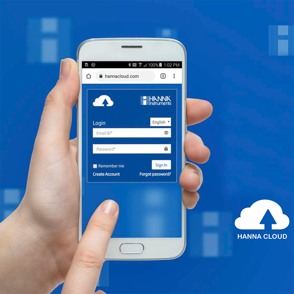 Schermata dell'app Hanna Cloud su smartphone