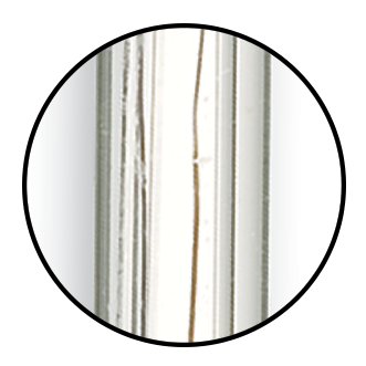 corpo in vetro resistente alla maggior parte delle sostanze chimiche aggressive