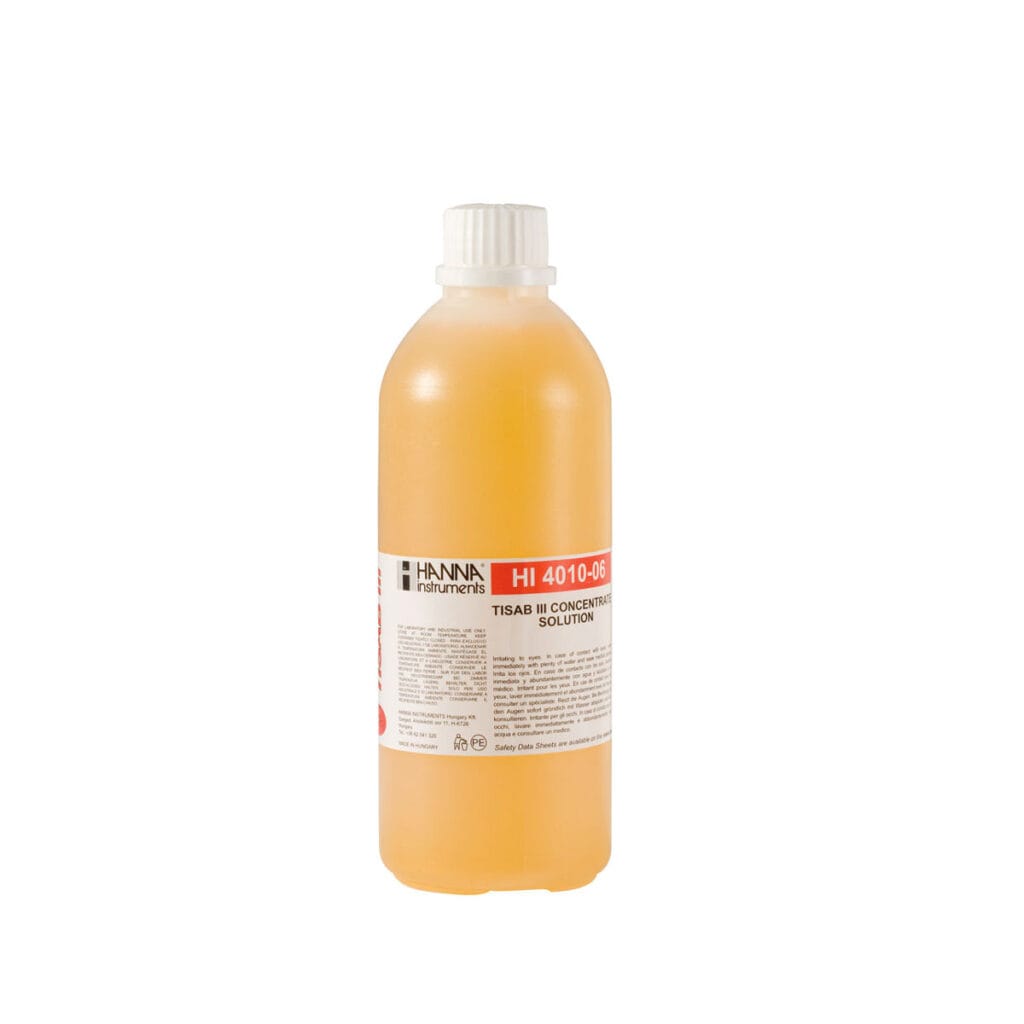 HI4010-06 TISAB III Concentrate for Fluoride ISEs (500 mL)