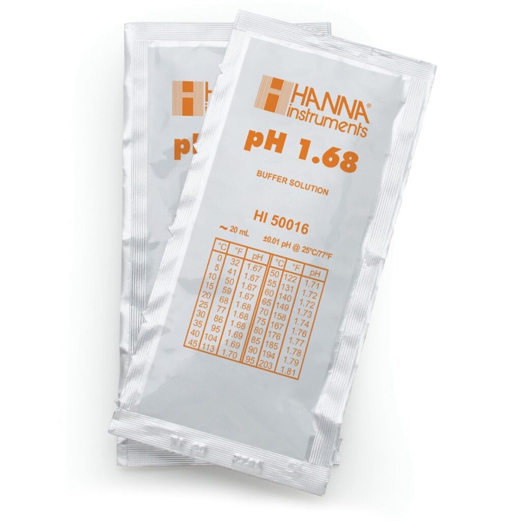 HI50016-02 pH 1.68 Technical Calibration Buffer (25 x 20 mL) Sachets