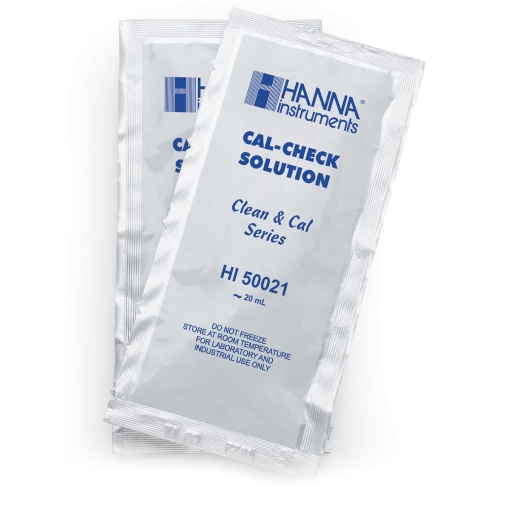 HI50021P Calibration Check Solution for HI9813-6 (25 x 20 mL Sachets)