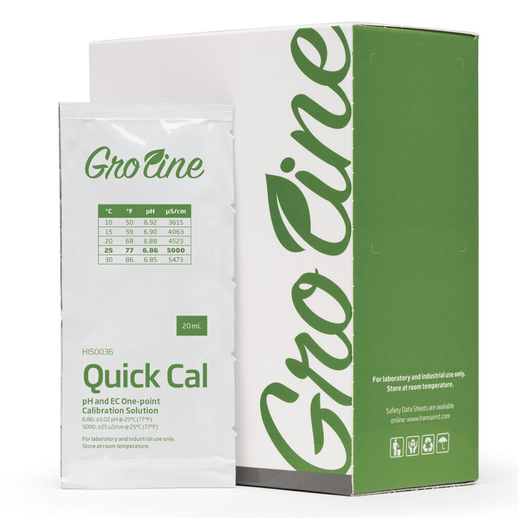 HI50036P Quick Calibration Solution for GroLine pH and EC Meters (25 x 20 mL sachets)