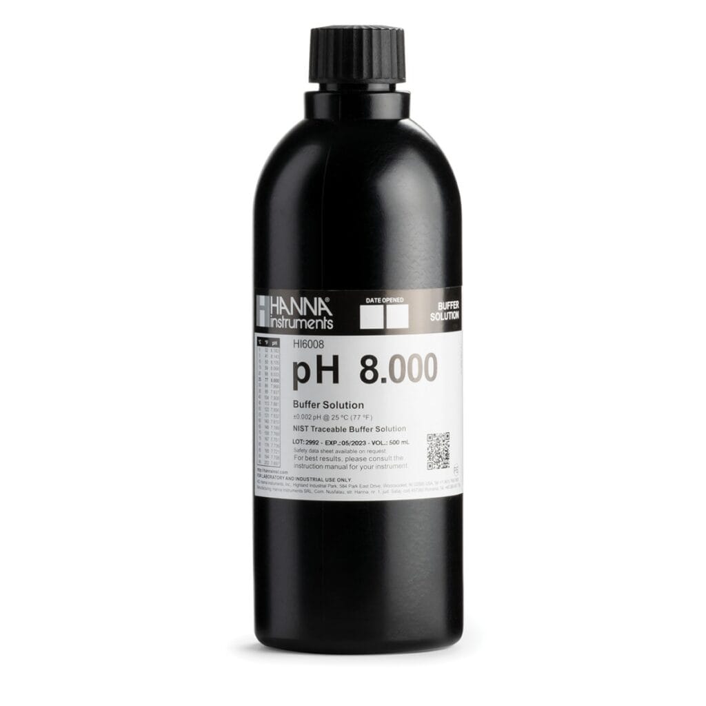 HI6008 pH 8.000 Millesimal Calibration Buffer (500 mL)