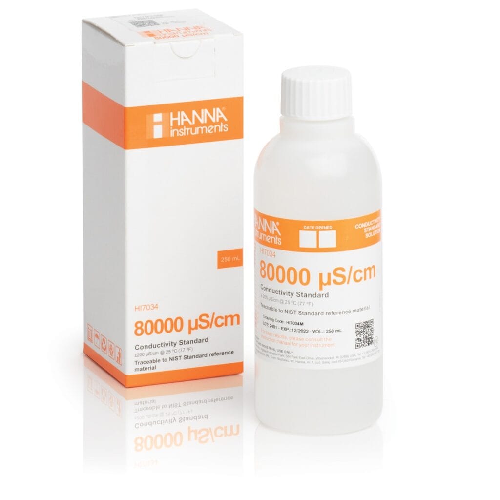 HI7034M 80000 µS/cm Conductivity Standard (230 mL Bottle)