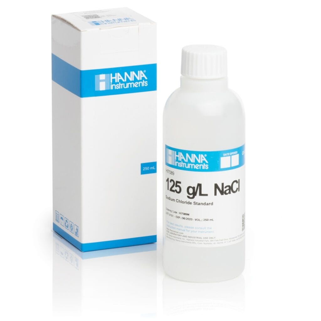 HI7089M 125 g/L NaCl Standard Solution (230 mL Bottle)