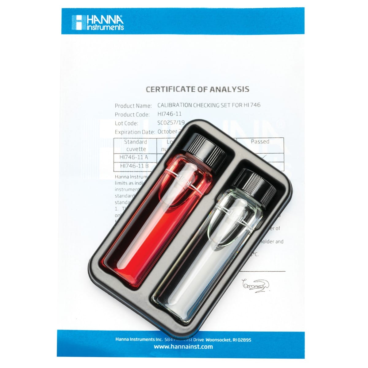 Cuvette standard di calibrazione per Checker HC® HI746 Ferro Scala Bassa - HI746-11