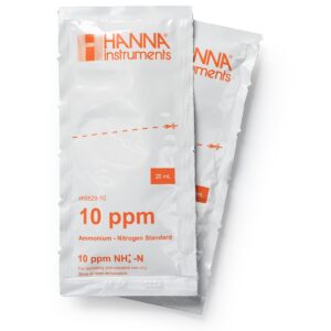 HI9829-10 10 ppm Ammonium Calibration Standard Sachets for HI9829 (25 x 20 mL)