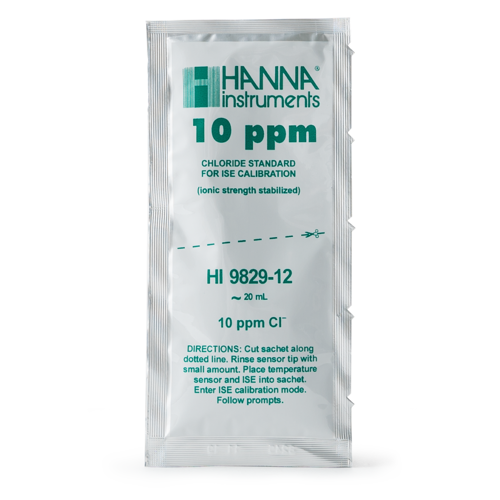 10 ppm Chloride Calibration Standard Sachets for HI9829 (25 x 25 mL) - HI9829-12