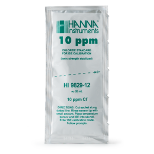 10 ppm Chloride Calibration Standard Sachets for HI9829 (25 x 25 mL) - HI9829-12